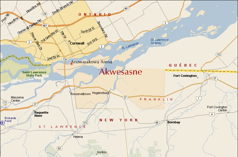 akwesasne map