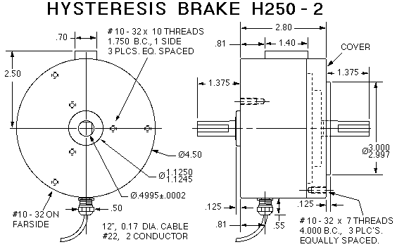 H250-2 Brake Drawing