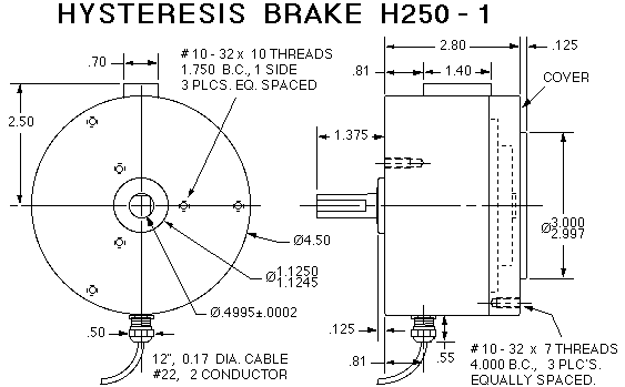 H250 Brake Drawing