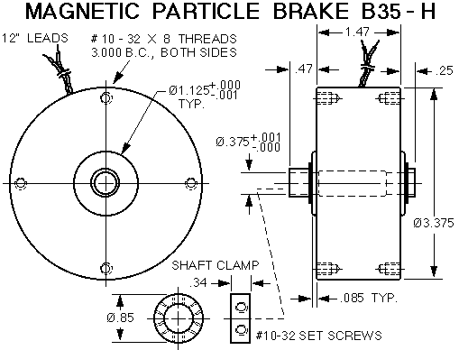 Brake B35-H drawing