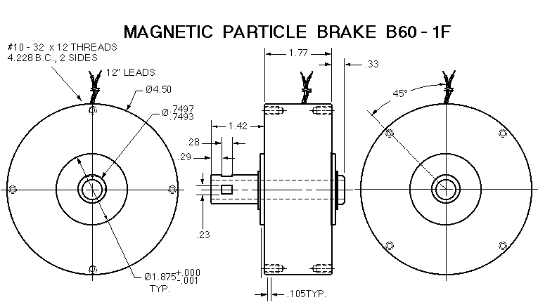 Brake B60-1 drawing