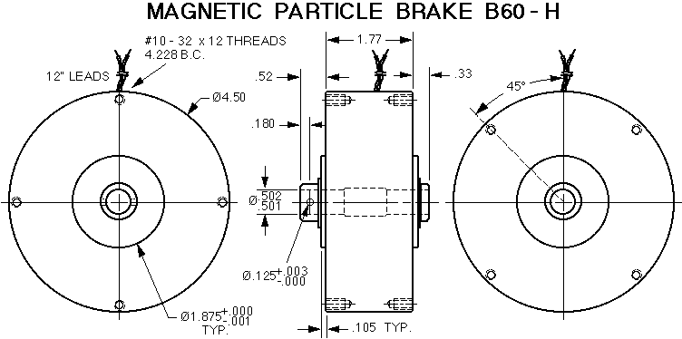 Brake B60-H drawing