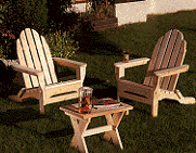 Adirondack Chairs, benches, swing chairs
