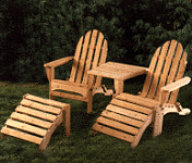 Adirondack, benches, swing chairs